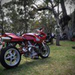 COVID-19 be damned — celebrating the joy of Italian motorcycles, under a gum tree by the river