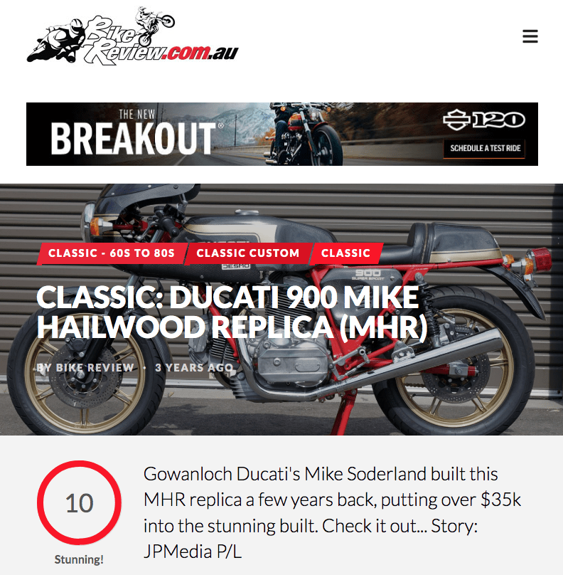 Carbon fibre Ducati MHR900 for sale