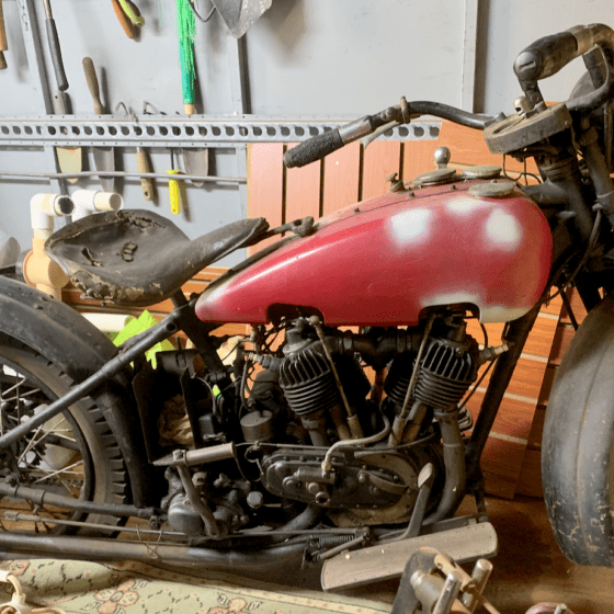 Vintage Harley J Model motorcycle